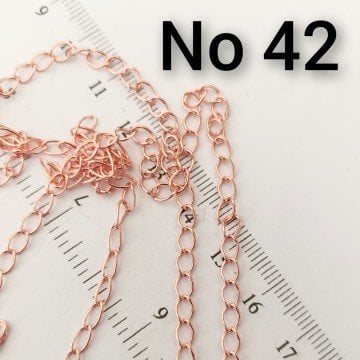 No : 042 Rose Kaplama Uzatma Zinciri 3,5x5 mm