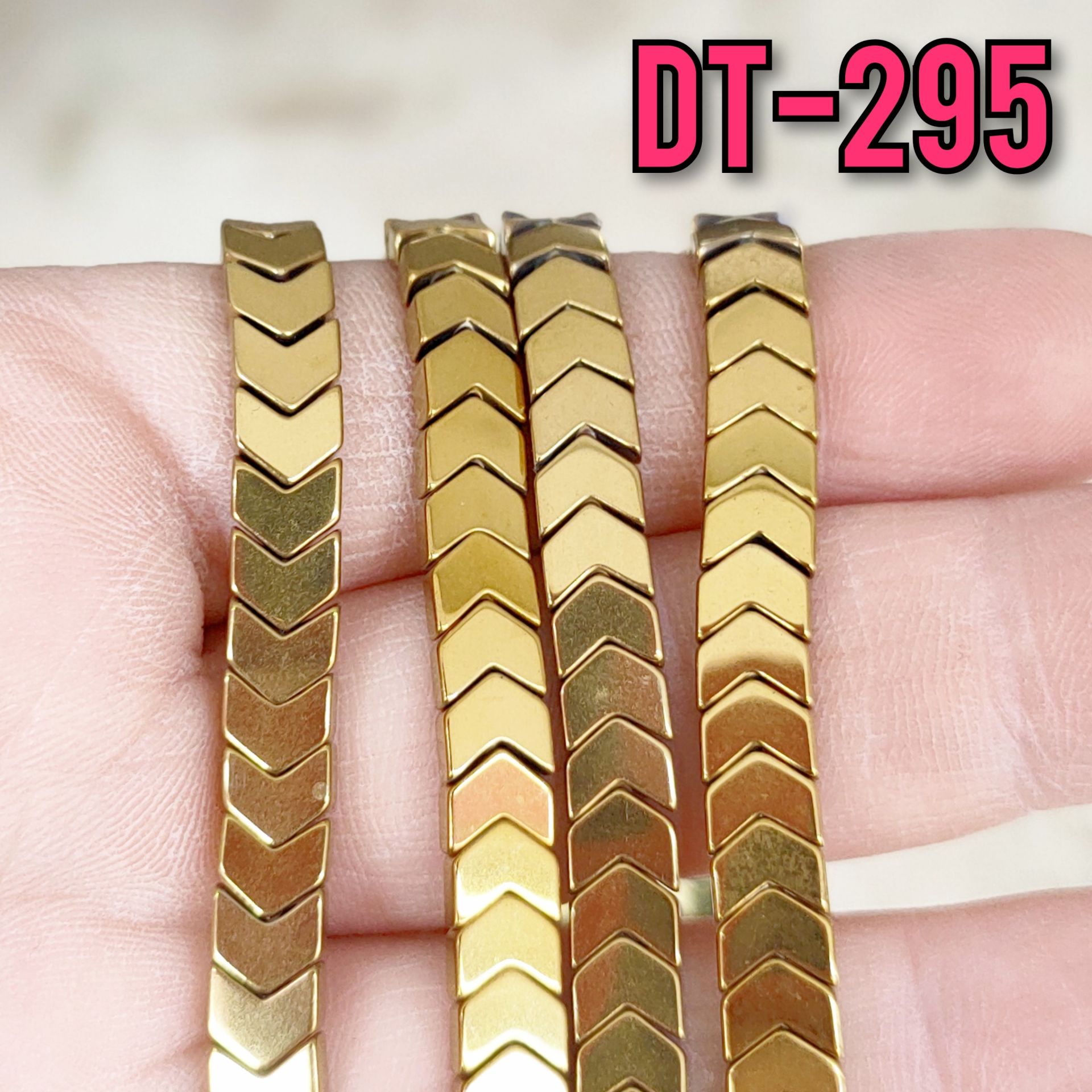 DT-295 Çavuş Hematit Parlak Açık Bakır Doğaltaş 6 x 3 mm
