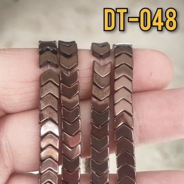 DT-048 Çavuş Hematit Parlak Koyu Bakır Doğaltaş 6 x 3 mm