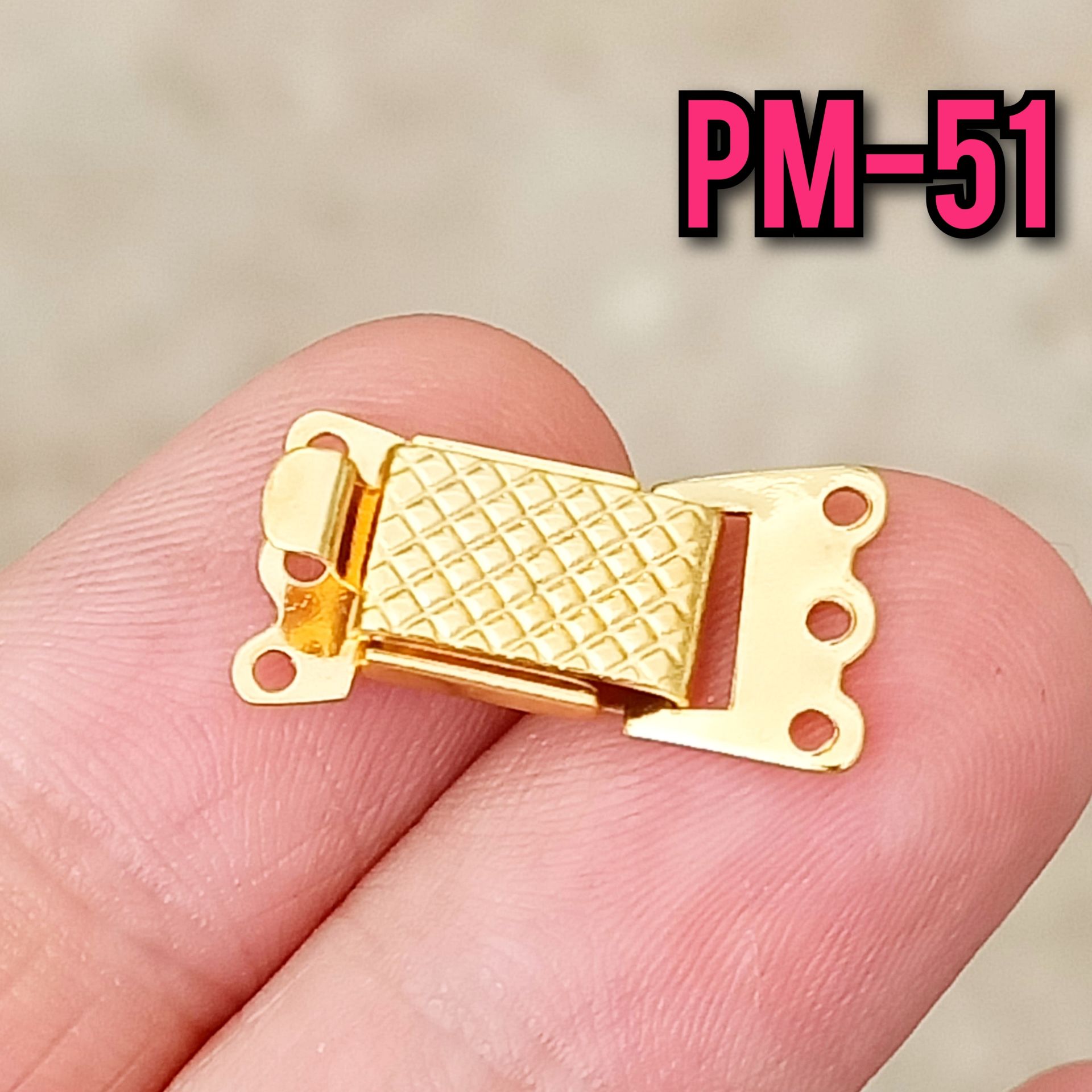 PM-51 3 Halkalı Altın Kaplama Pirinç Geçmeli Kapama