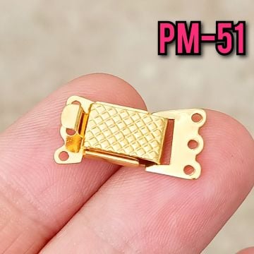PM-51 3 Halkalı Altın Kaplama Pirinç Geçmeli Kapama