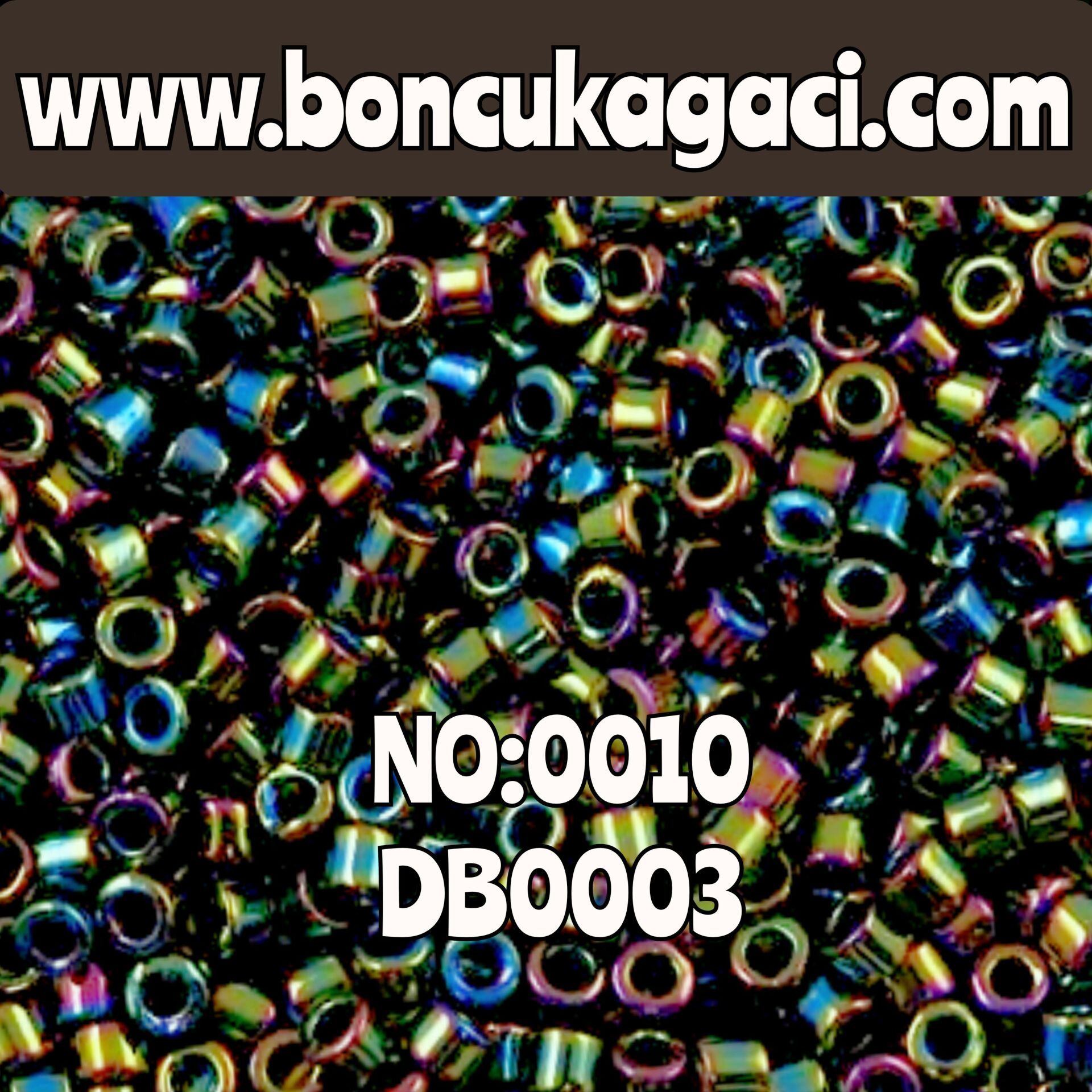 NO:010 Miyuki Delica Boncuk 11/0 DB0003 Opak Metalik Yanardöner Koyu Yeşil