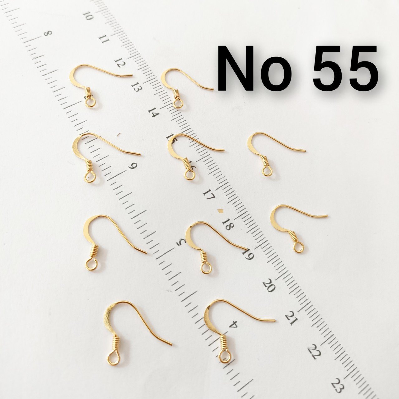 No : 55 24 Ayar Altın Kaplama Pirinç Küpe Kancası