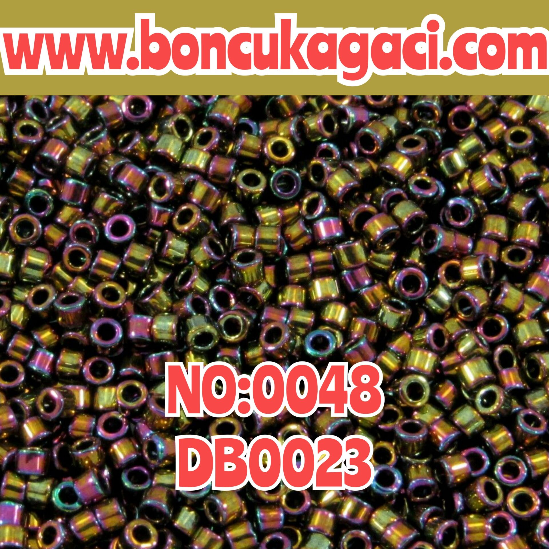 NO:048 Miyuki Delica Boncuk 11/0 DB0023 Opak Metalik Açık Bronz Yanar Döner