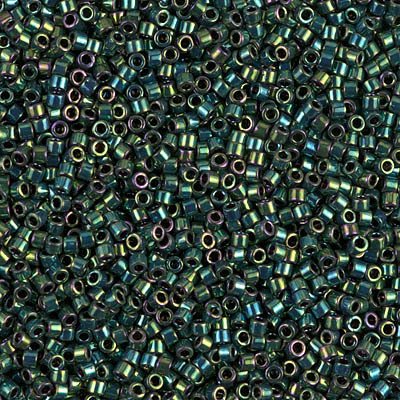 NO:074 Miyuki Delica , Miyuki Boncuk 11/0 DB0027 Yeşil Opak Metalik