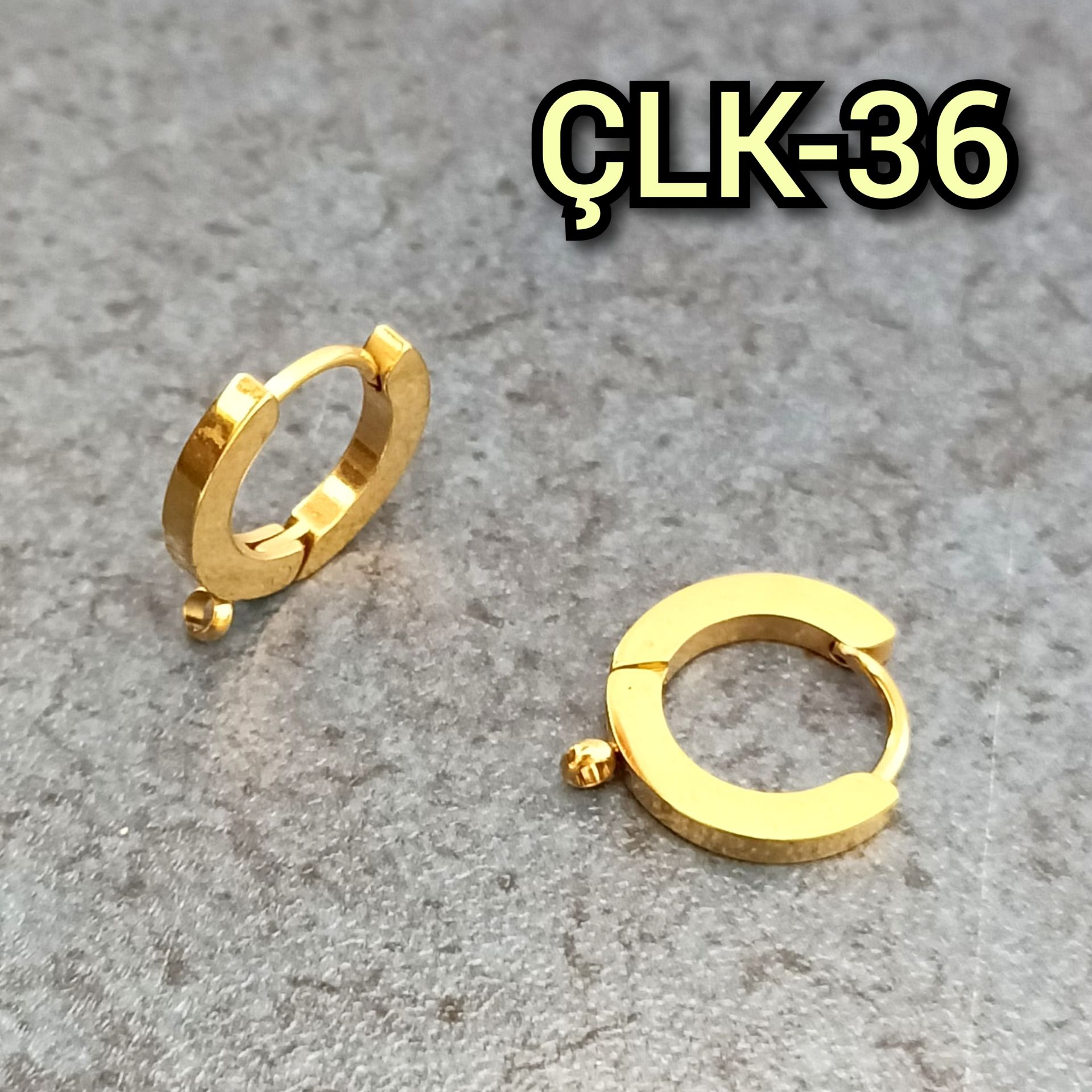 ÇLK-36 A Kalite Kaplama Altın Renk 316L Cerrahi Çelik Küpe Klipsi