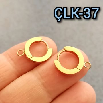 ÇLK-37 Altın Renk 316L Cerrahi Çelik Küpe Klipsi