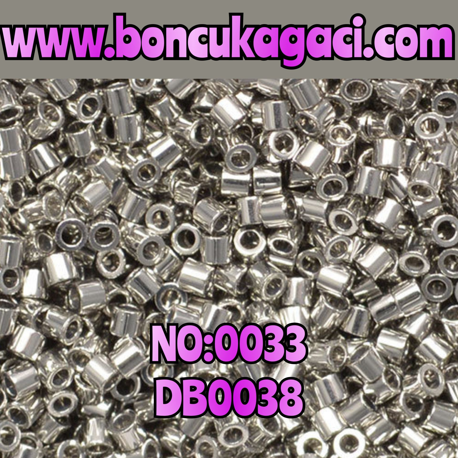 NO:033 Miyuki Delica Boncuk 11/0 DB0038 Paladyum Kaplama