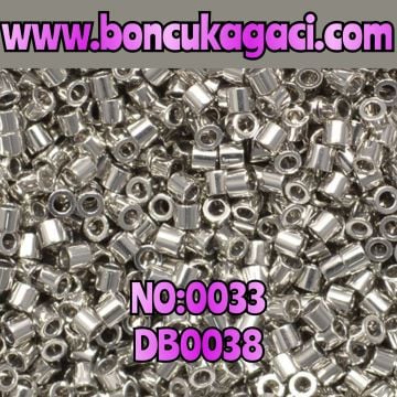 NO:033 Miyuki Delica Boncuk 11/0 DB0038 Paladyum Kaplama