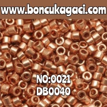 NO:021 Miyuki Delica Boncuk 11/0 DB0040 Bakır Kaplama