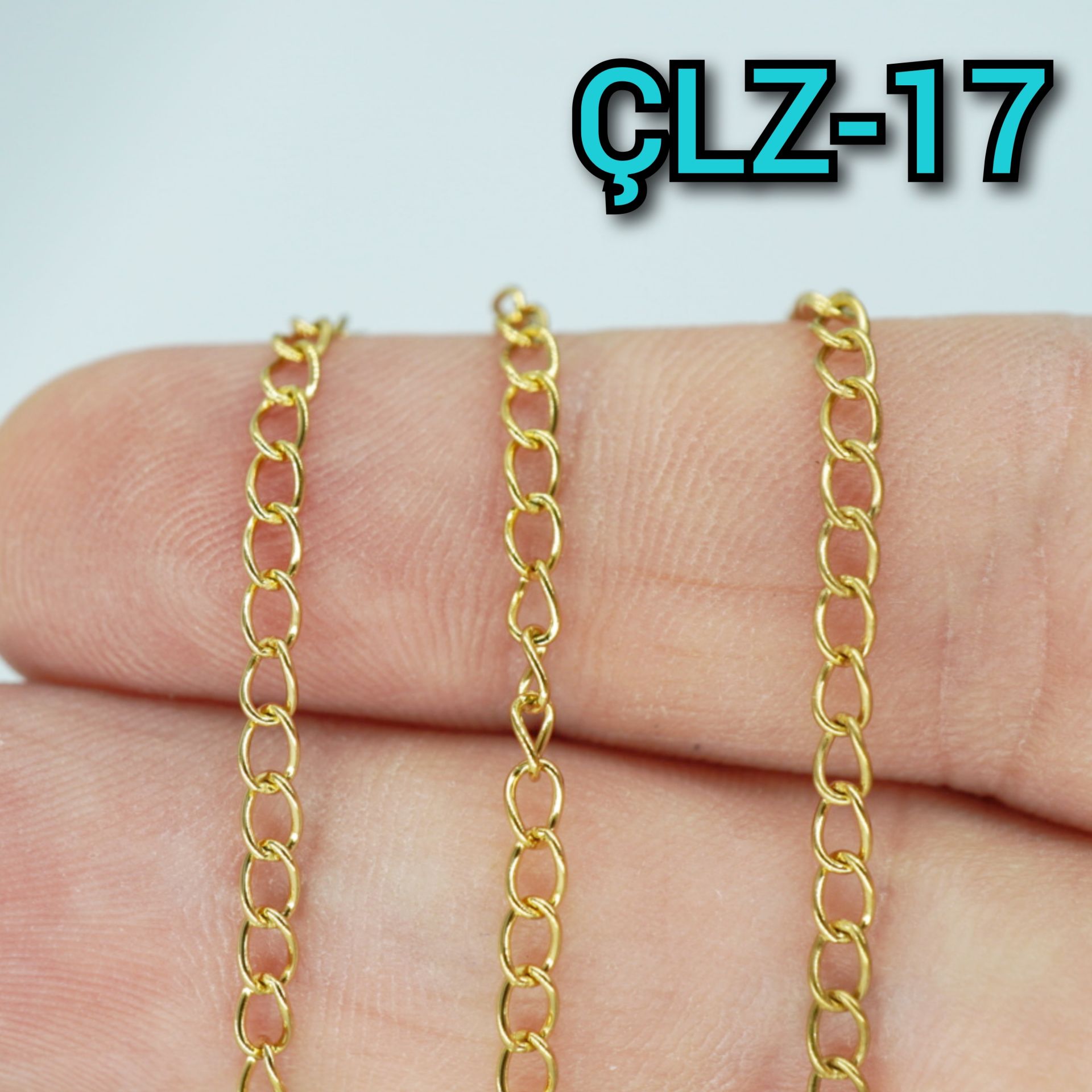 ÇLZ-17 Altın Renk 304 Çelik İnce Uzatma Zinciri