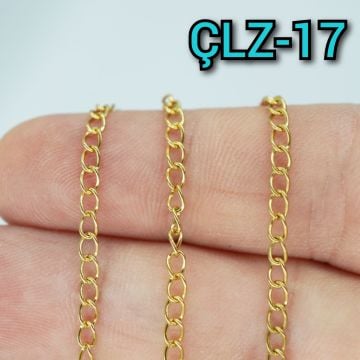ÇLZ-17 A Kalite Kaplama Altın Renk 316L Cerrahi Çelik İnce Uzatma Zinciri