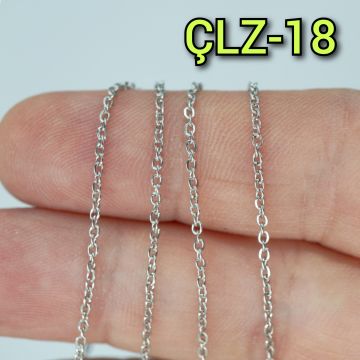 ÇLZ-18 A Kalite Gümüş Renk 316L Cerrahi Çelik İnce Miyuki Zinciri