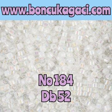 NO:184 Miyuki Delica Boncuk 11/0 DB52 İçten Boyalı Yanar Döner Parlak Renkli Işıltılı Şeffaf
