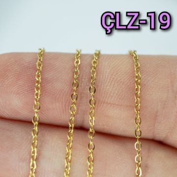 ÇLZ-19 A Kalite Kaplama Altın Renk 316L Cerrahi Çelik İnce Miyuki Zinciri