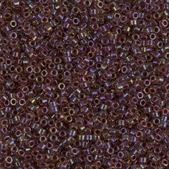 NO:185 Miyuki Delica , Miyuki Boncuk 11/0 DB61 Mor, Şeffaf, Ekstra Parlak