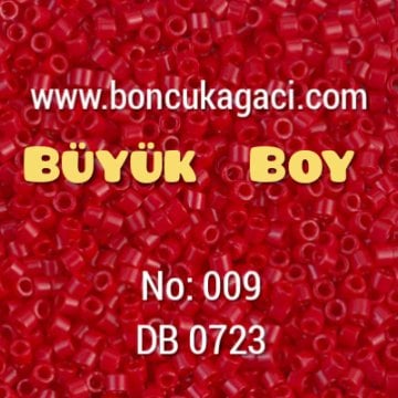 NO:009 Miyuki Delica , Miyuki Boncuk 10/0 DBM723 Opak Bayrak Kırmızı 5 gr