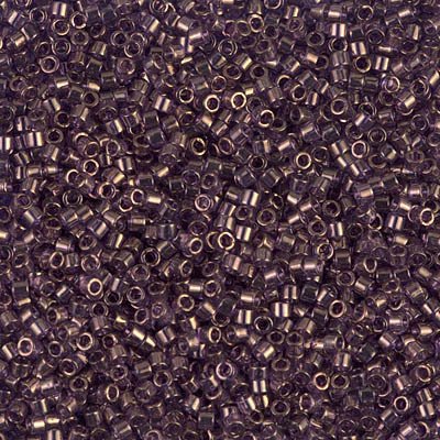 NO:180 Miyuki Delica Boncuk 11/0 DB117 metalik şeffaf kızıl mürdüm