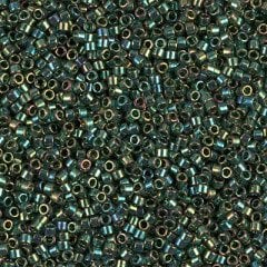 NO:110 Miyuki Delica , Miyuki Boncuk 11/0 DB125 Yeşil, Gökkuşağı