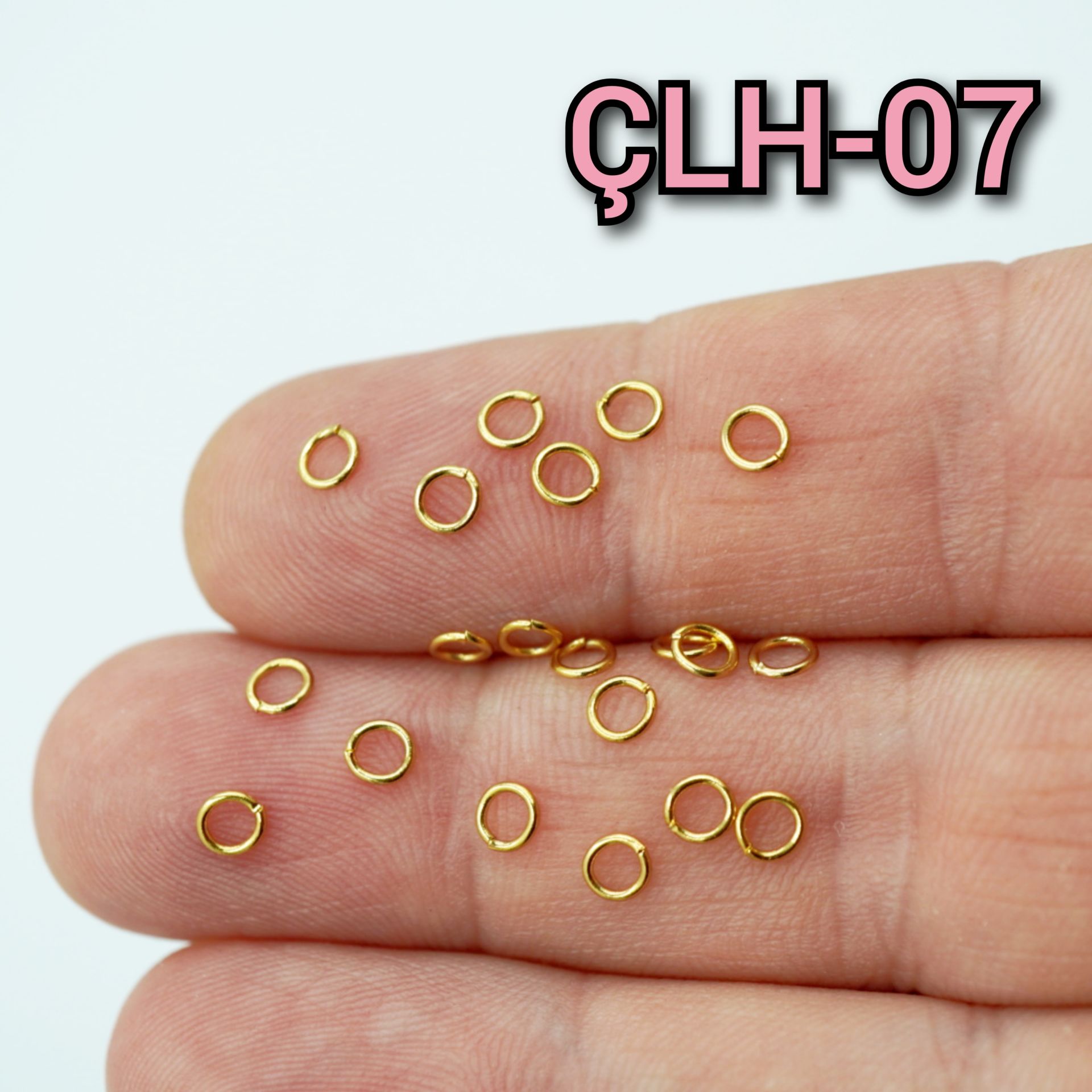 ÇLH-07 A kalite Kaplama Altın Renk 316L Cerrahi Çelik Halka 3.5*0.6 mm