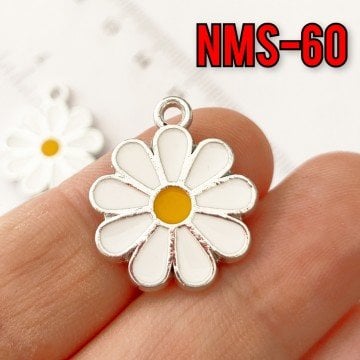NMS-60 Rodyum Kaplama Mineli Papatya Sallantı 20 mm