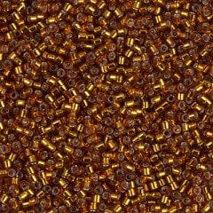 NO:115 Miyuki Delica Boncuk 11/0 DB144 Kahverengi, Şeffaf, İçi Kaplamalı