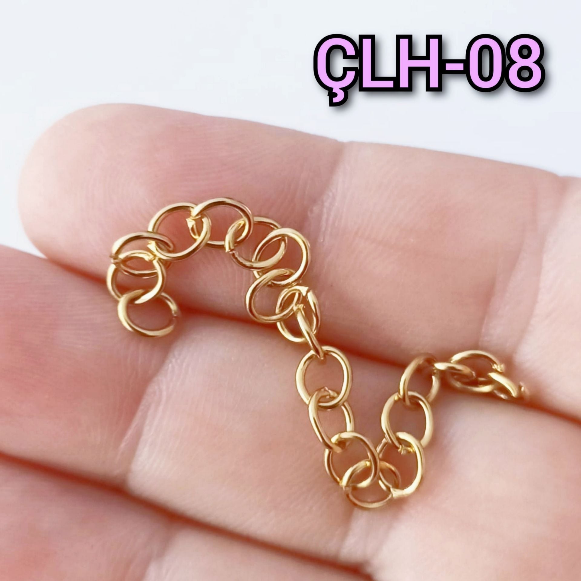 ÇLH-08 A Kalite Altın Renk 316L Oval Çelik Şerit Halka 5*0.7 mm