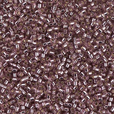 NO:271 Miyuki Delica , Miyuki Boncuk 11/0 DB146 Mor, Şeffaf, İçi Kaplamalı