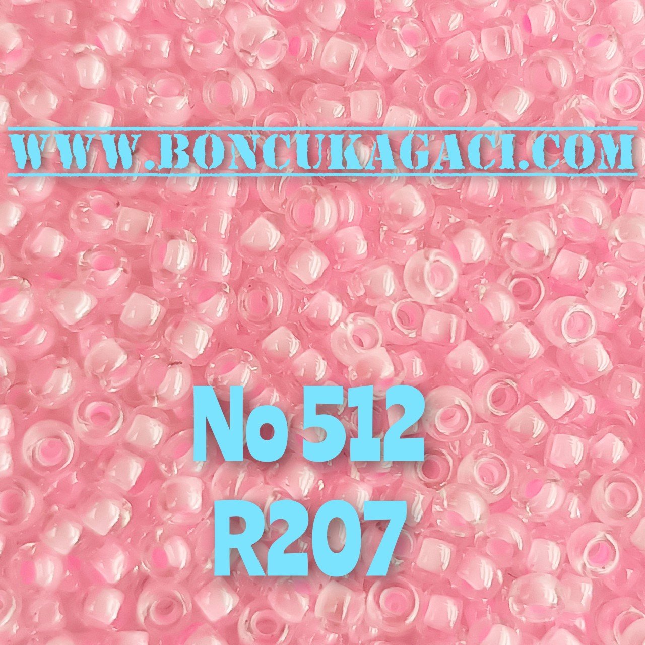 Miyuki Kum Boncuk , Miyuki Round Boncuk 11/0 No:512 R207 Parlak Açık Pembe 10 gr