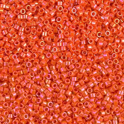 NO:120 Miyuki Delica , Miyuki Boncuk 11/0 DB161 Turuncu Opak Gökkuşağı