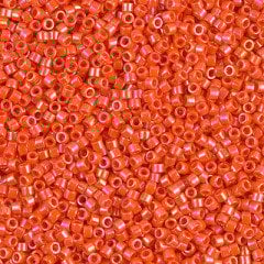 NO:120 Miyuki Delica , Miyuki Boncuk 11/0 DB161 Turuncu Opak Gökkuşağı