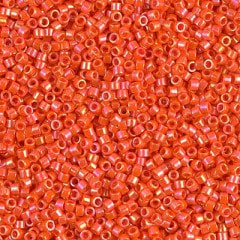 NO:120 Miyuki Delica , Miyuki Boncuk 11/0 DB161 Turuncu Opak Gökkuşağı