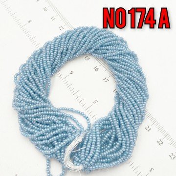 No: 174 A Parlak Açık Mavi Preciosa Dizi Kum Boncuk 11/0