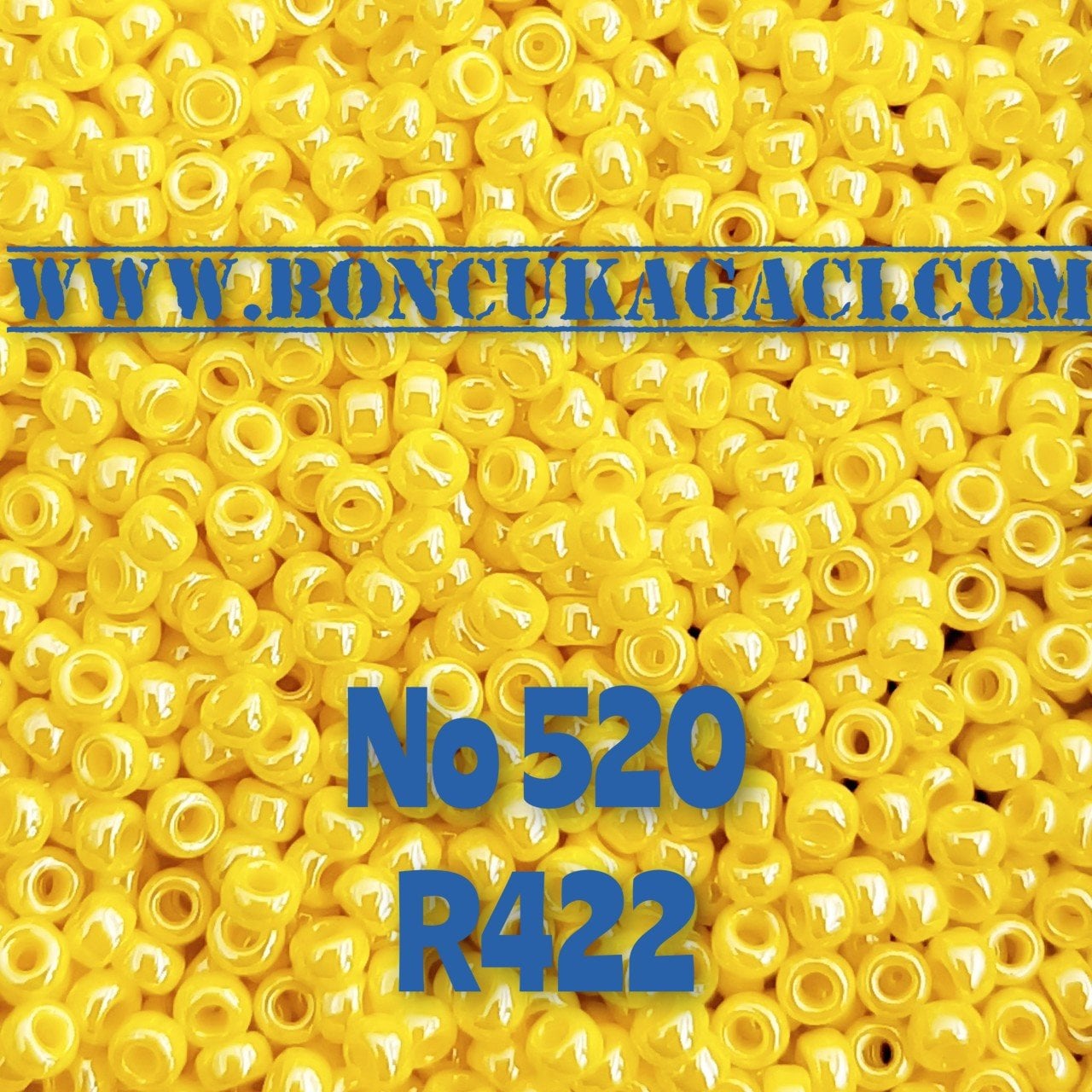Miyuki Kum Boncuk , Miyuki Round Boncuk 11/0 No:520 R422 Parlak Sarı 10 gr