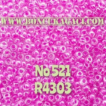 Miyuki Kum Boncuk , Miyuki Round Boncuk 11/0 No:521 R4303 Parlak Lila-Pembe 10 gr
