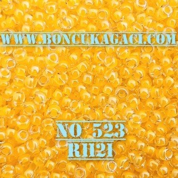 Miyuki Kum Boncuk , Miyuki Round Boncuk 11/0 No:523 R1121 Parlak Portakal Sarı 10 gr