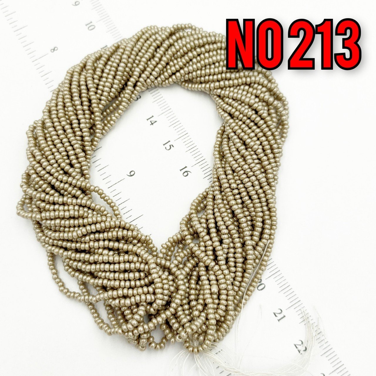 No: 213 Fırınlanmış Bej Renk Preciosa Dizi Kum Boncuk 11/0
