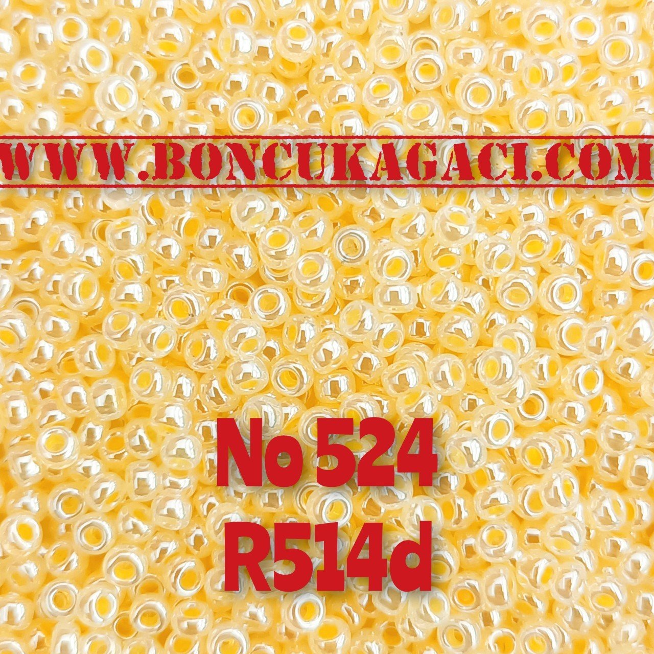 Miyuki Kum Boncuk , Miyuki Round Boncuk 11/0 No:524 R514D Parlak Krem-Sarı 10 gr