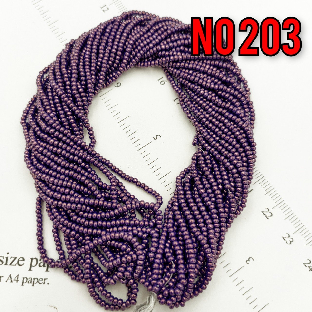 No: 203 Fırınlanmış Koyu Mor Preciosa Dizi Kum Boncuk 11/0