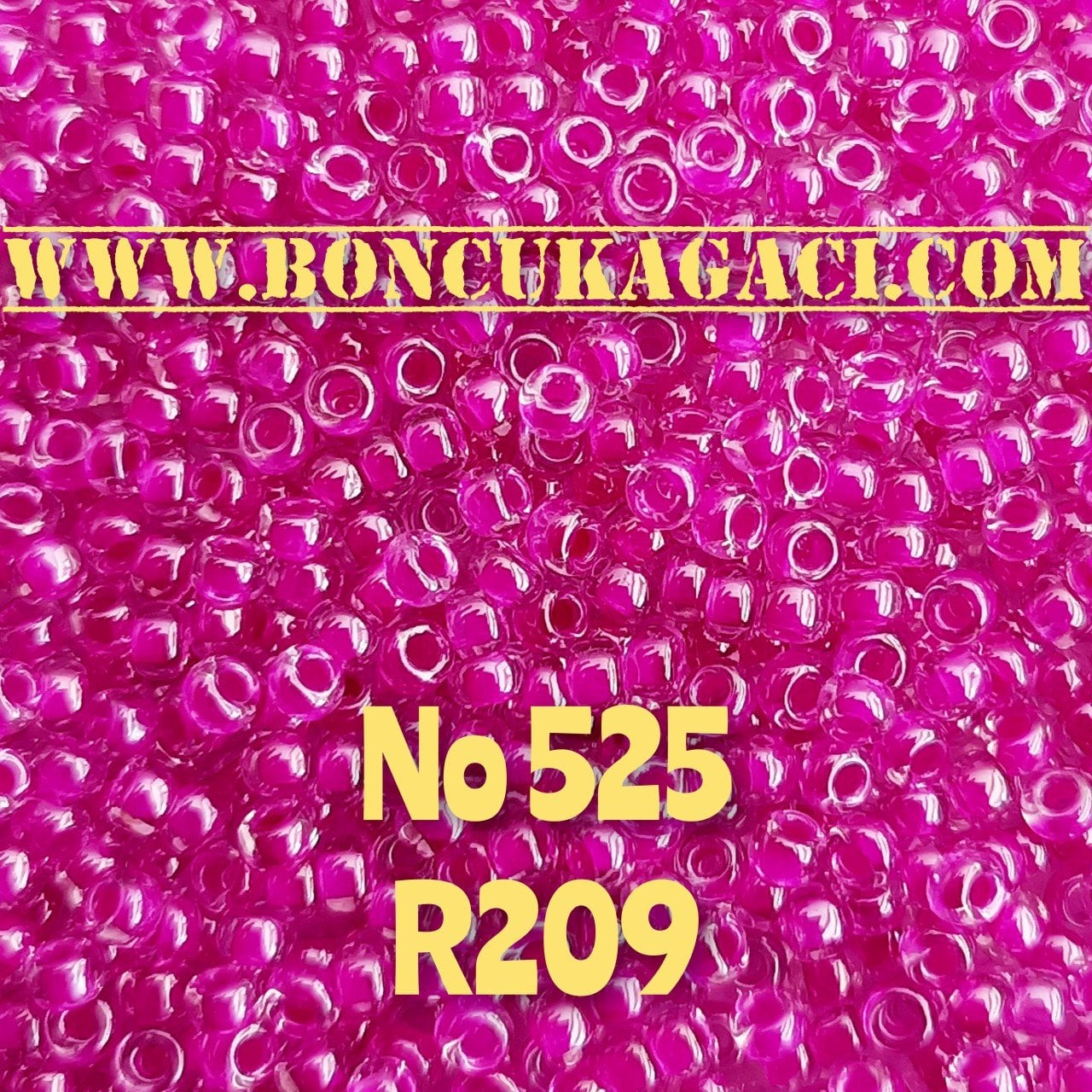 Miyuki Kum Boncuk , Miyuki Round Boncuk 11/0 No:525 R209 Parlak Fuşya 10 gr