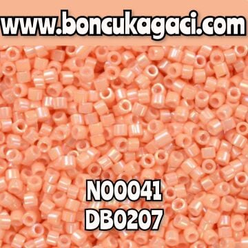 NO:041 Miyuki Delica Boncuk 11/0 DB0207 Opak Açık Şeftali Pembe