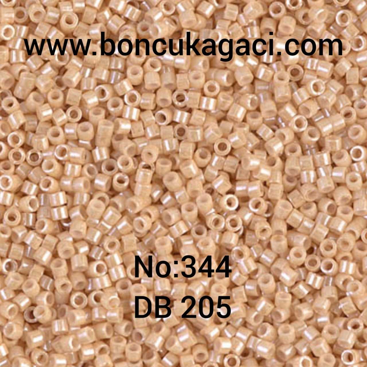 NO:344 Miyuki Delica , Miyuki Boncuk 11/0 DB205 Koyu Bej