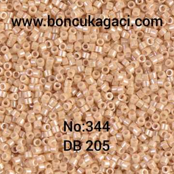 NO:344 Miyuki Delica , Miyuki Boncuk 11/0 DB205 Koyu Bej