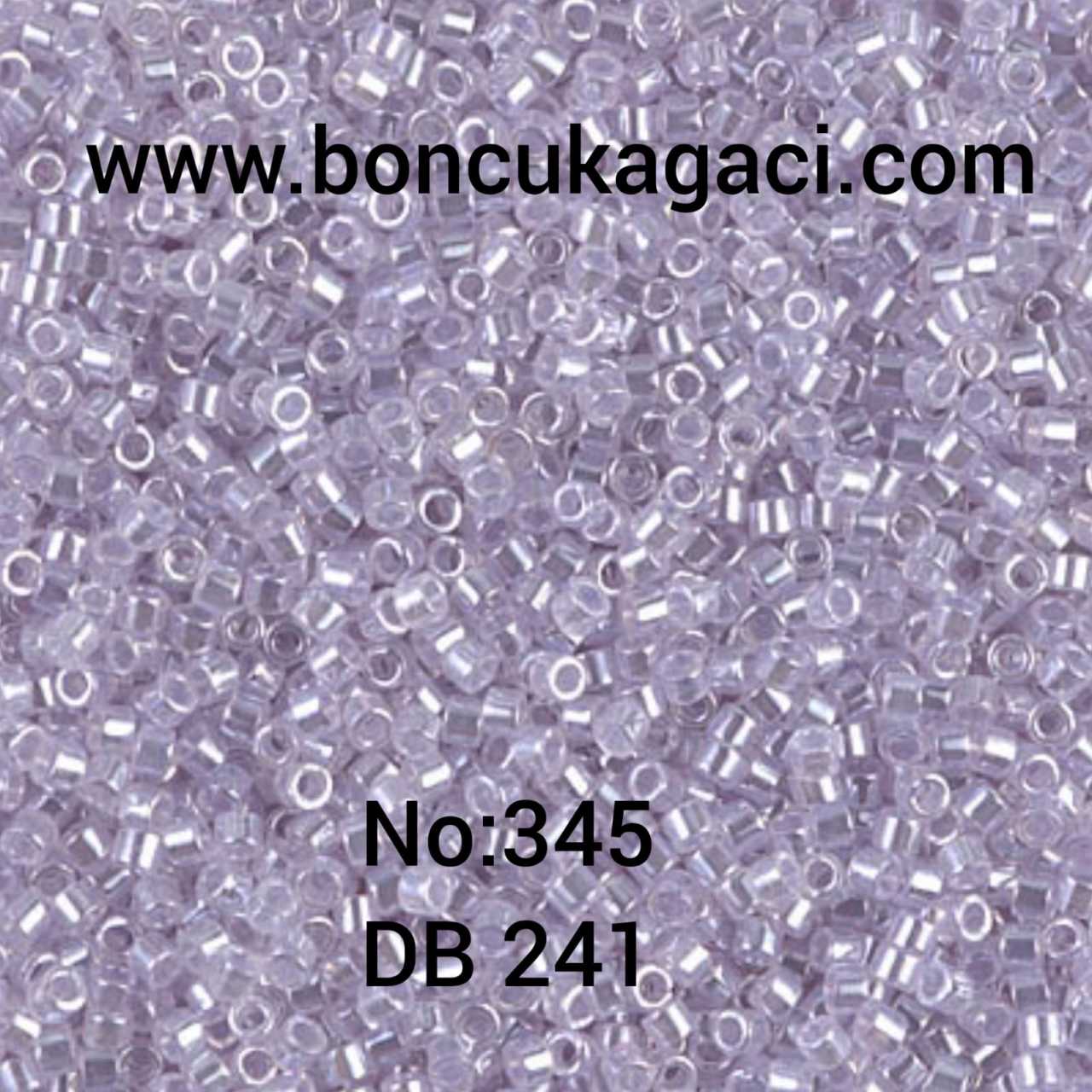 NO:345 Miyuki Delica , Miyuki Boncuk 11/0 DB241 Sedefli Açık Lila