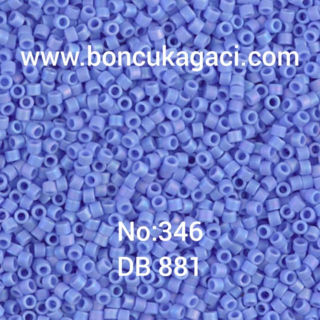 NO:346 Miyuki Delica , Miyuki Boncuk 11/0 DB881 Rainbow Mat Mavi