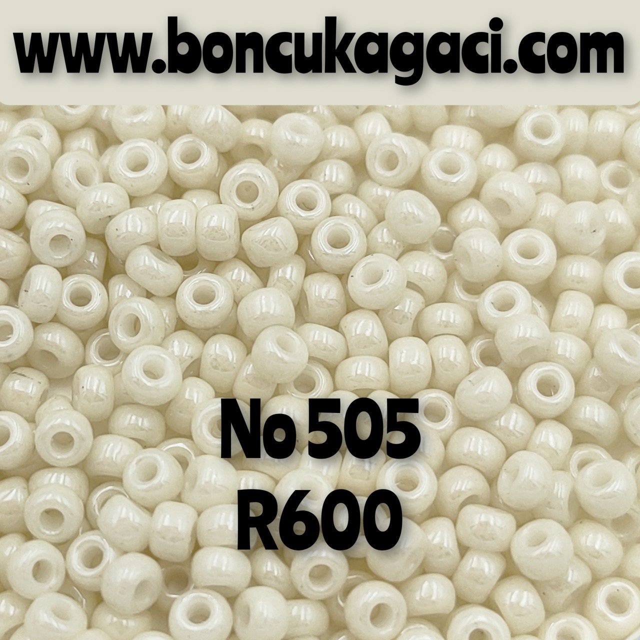 Miyuki Kum Boncuk , Miyuki Round Boncuk 8/0 No: 505 R600 Limra Beyaz 10 gr