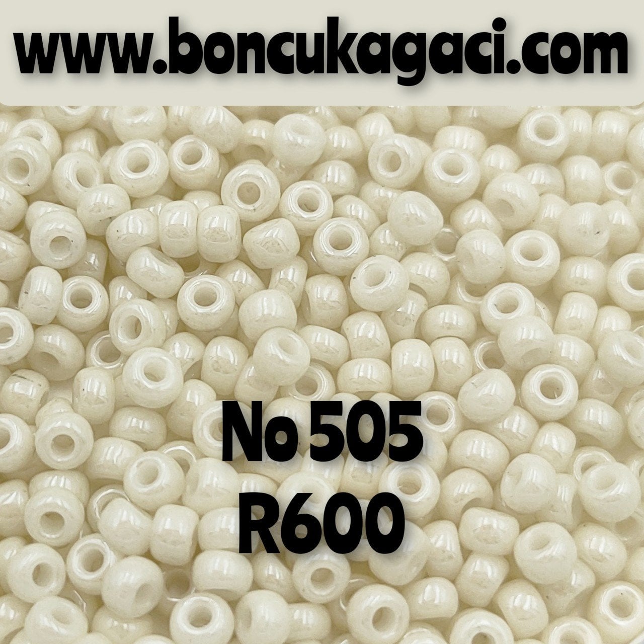 Miyuki Kum Boncuk , Miyuki Round Boncuk 8/0 No: 505 R600 Limra Beyaz 10 gr