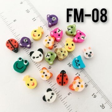 Fm-08 Karışık Hayvan Figür Fimo Boncuk