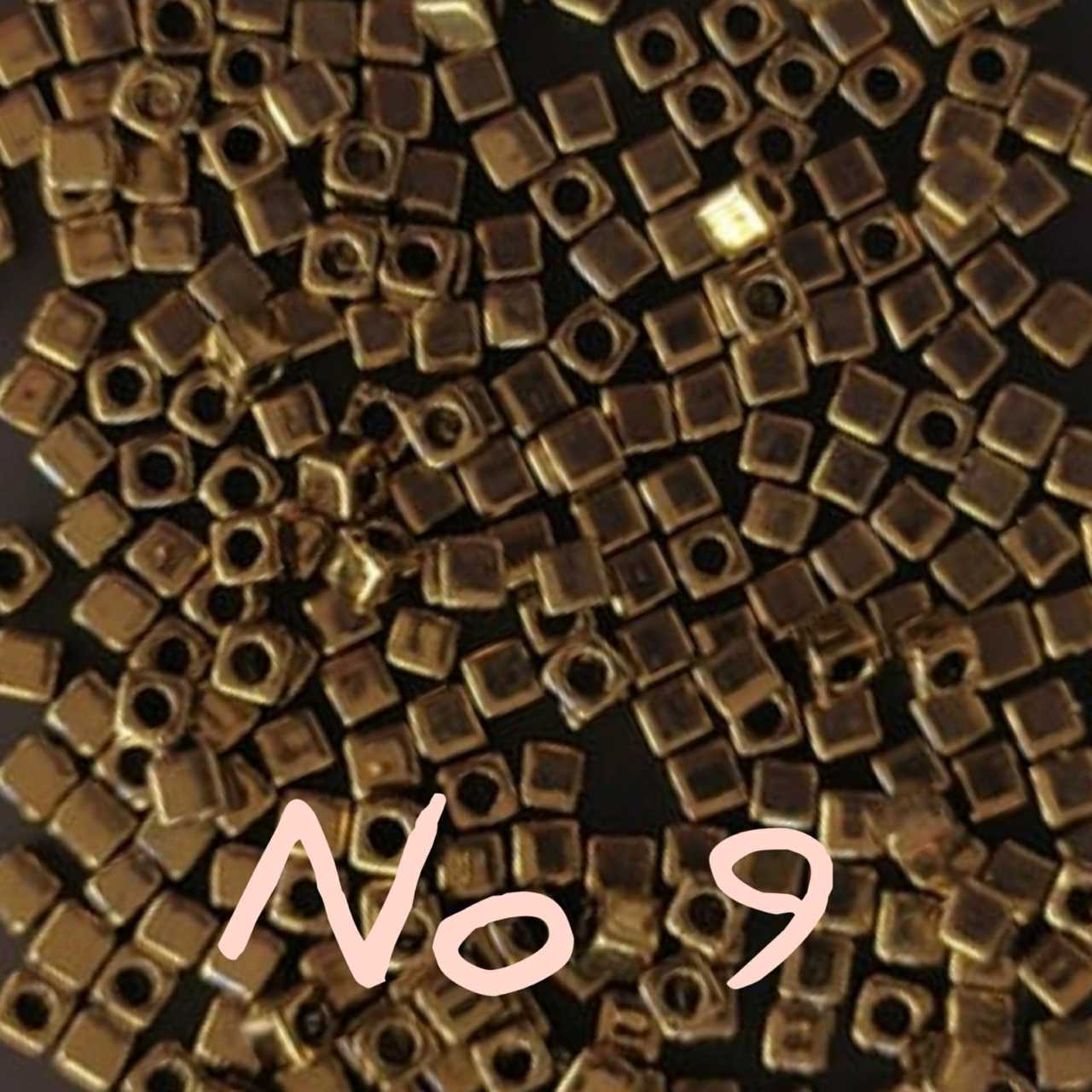 1.8 mm No:09 Miyuki Küp Boncuk , Miyuki Square Boncuk 5 gr Bakır Rengi