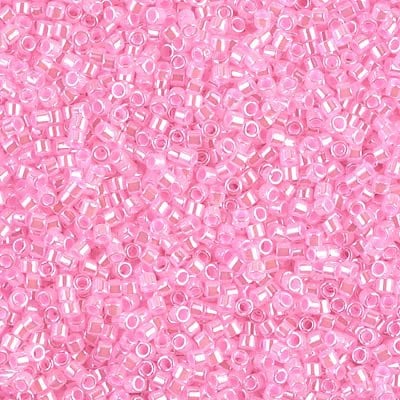 NO:107 Miyuki Delica , Miyuki Boncuk 11/0 DB245 Uçuk Şeffaf Pembe